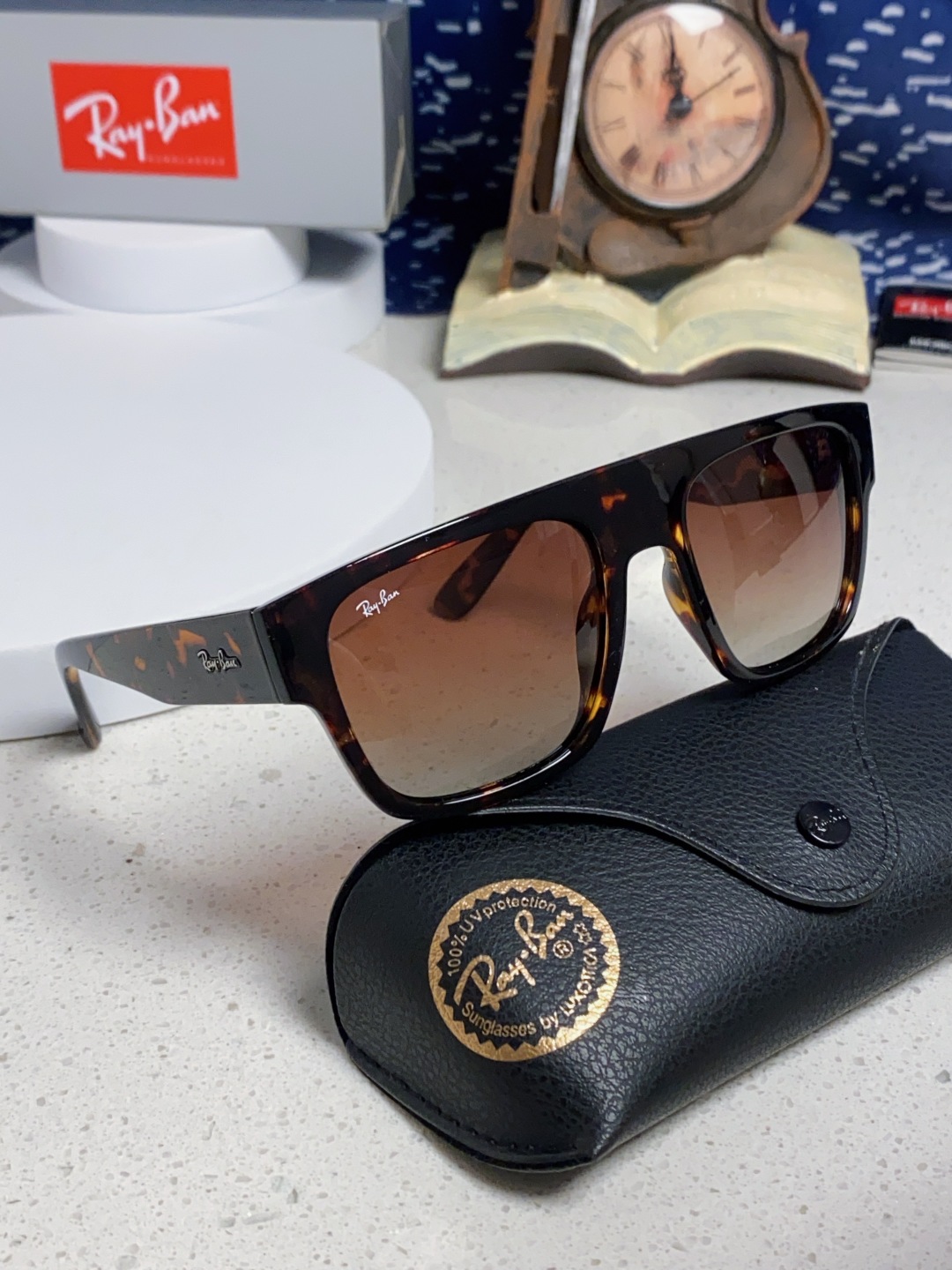 Rayban雷朋 2025新款男女复古大方框超宽显脸瘦太阳眼镜时尚墨镜遮阳镜 RB0360