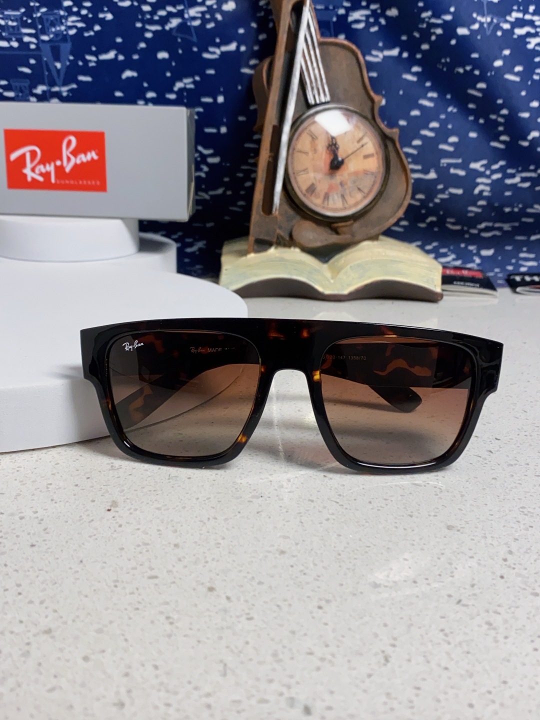 Rayban雷朋 2025新款男女复古大方框超宽显脸瘦太阳眼镜时尚墨镜遮阳镜 RB0360