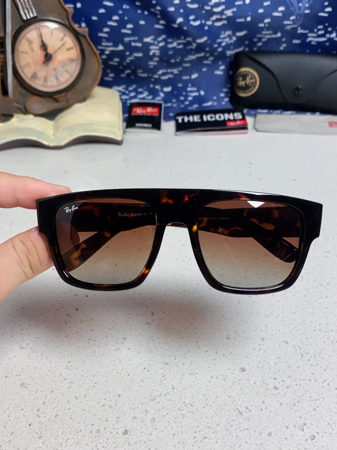 Rayban雷朋 2025新款男女复古大方框超宽显脸瘦太阳眼镜时尚墨镜遮阳镜 RB0360