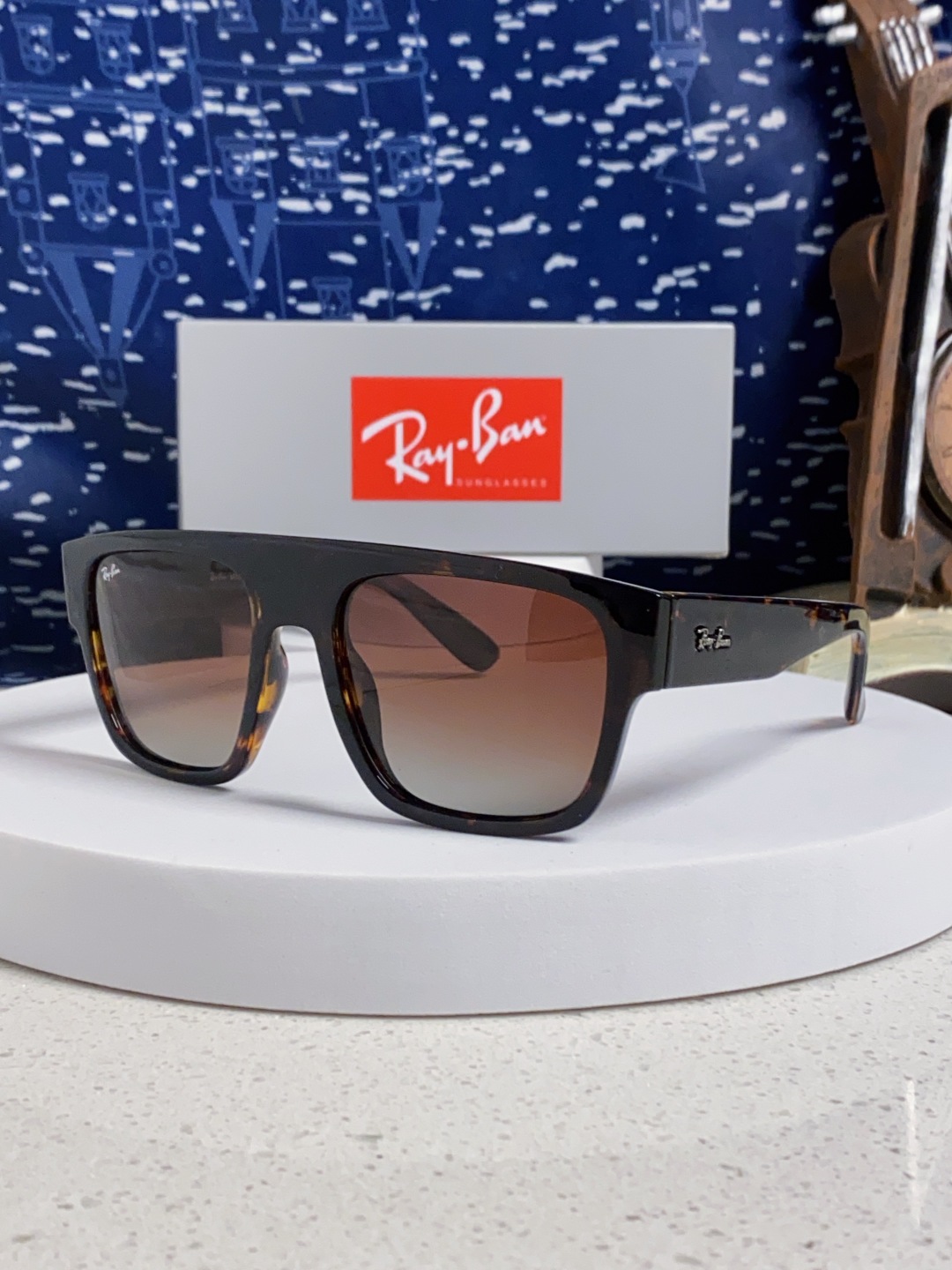 Rayban雷朋 2025新款男女复古大方框超宽显脸瘦太阳眼镜时尚墨镜遮阳镜 RB0360