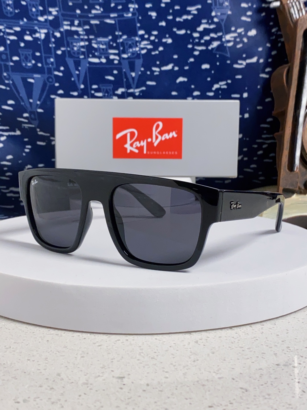 Rayban雷朋 2025新款男女复古大方框超宽显脸瘦太阳眼镜时尚墨镜遮阳镜 RB0360