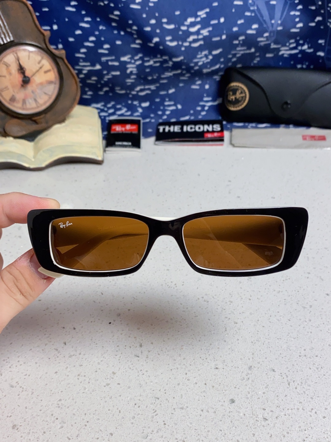 RayBan雷朋 2025新款窄框墨镜时尚太阳镜男女款方形开车眼镜 RB4425