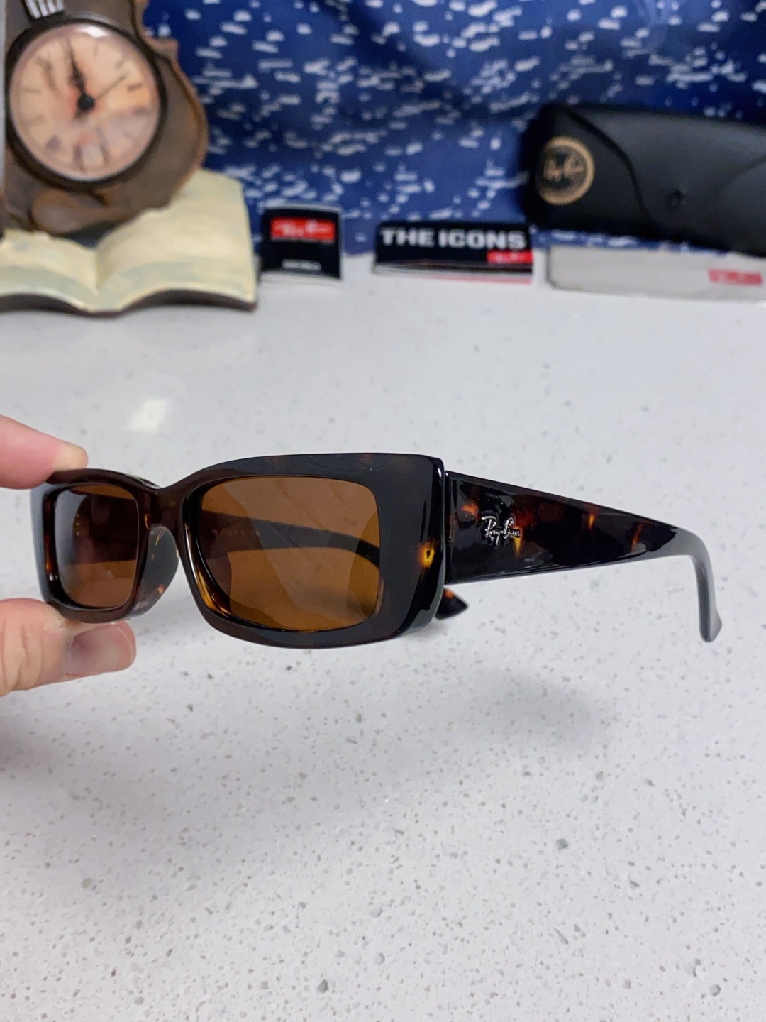 RayBan雷朋 2025新款窄框墨镜时尚太阳镜男女款方形开车眼镜 RB4425