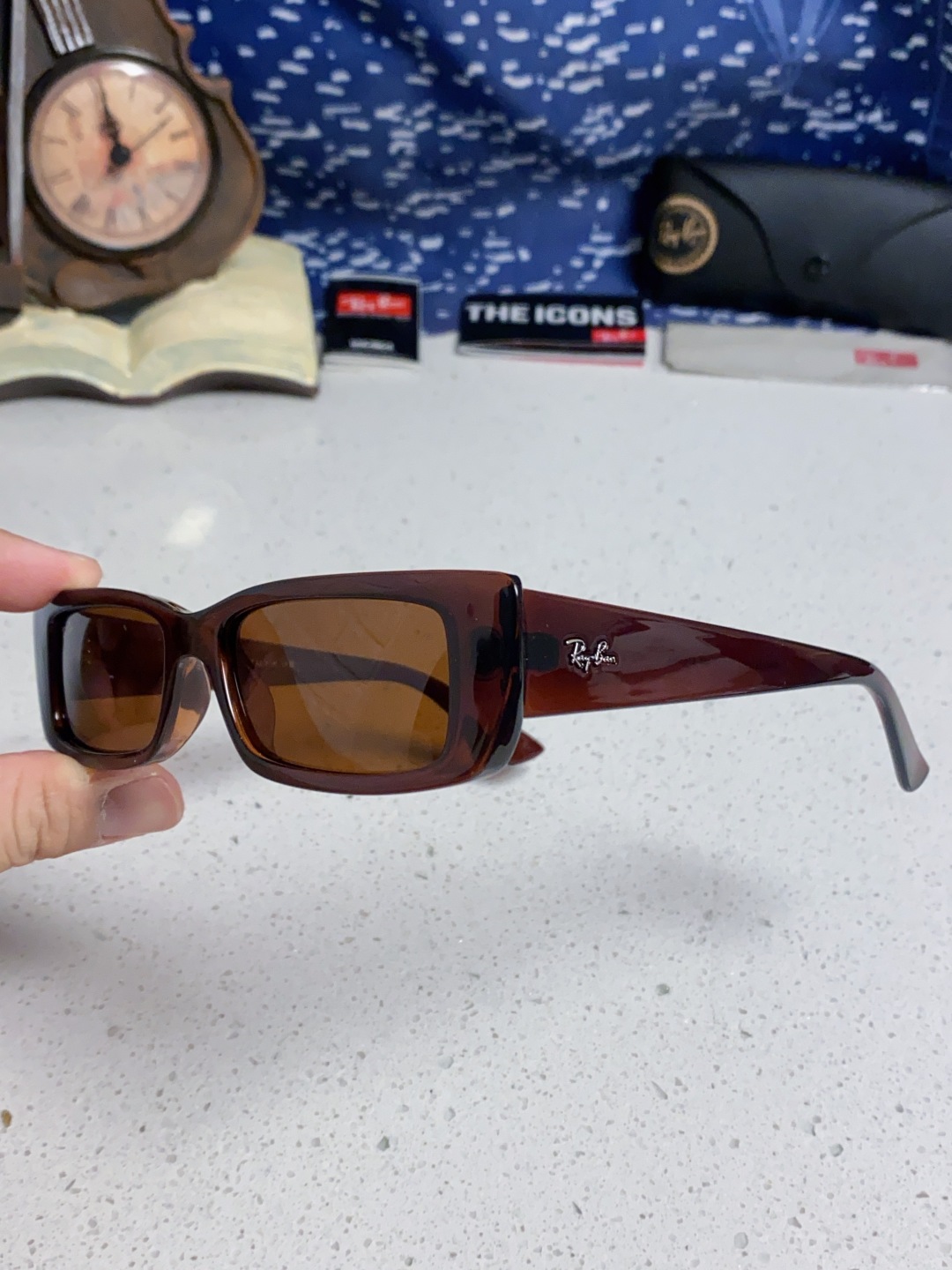 RayBan雷朋 2025新款窄框墨镜时尚太阳镜男女款方形开车眼镜 RB4425