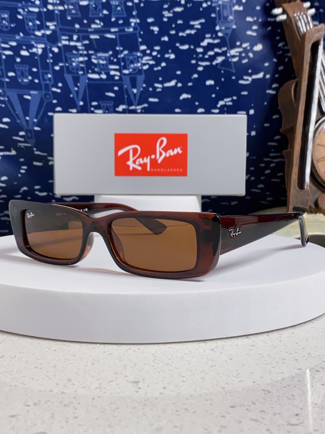 RayBan雷朋 2025新款窄框墨镜时尚太阳镜男女款方形开车眼镜 RB4425