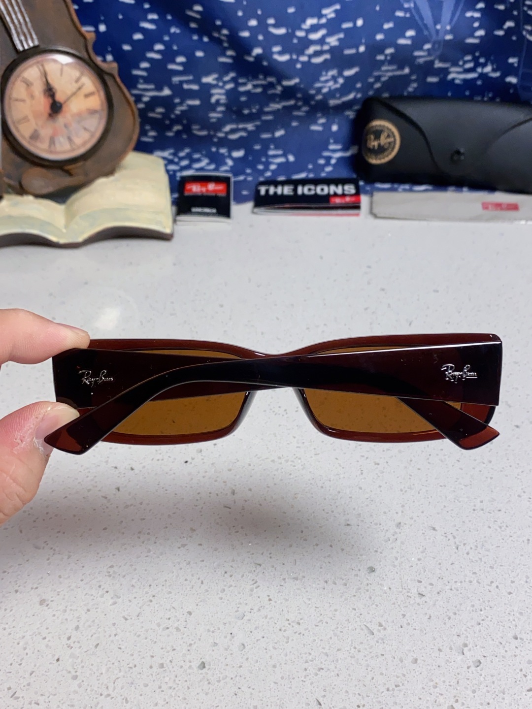 RayBan雷朋 2025新款窄框墨镜时尚太阳镜男女款方形开车眼镜 RB4425