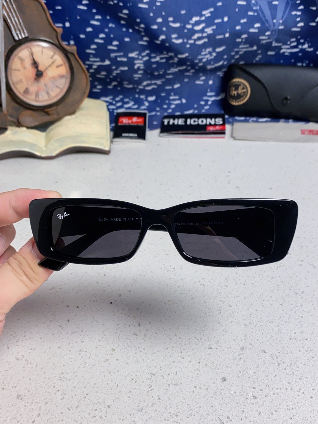 RayBan雷朋 2025新款窄框墨镜时尚太阳镜男女款方形开车眼镜 RB4425