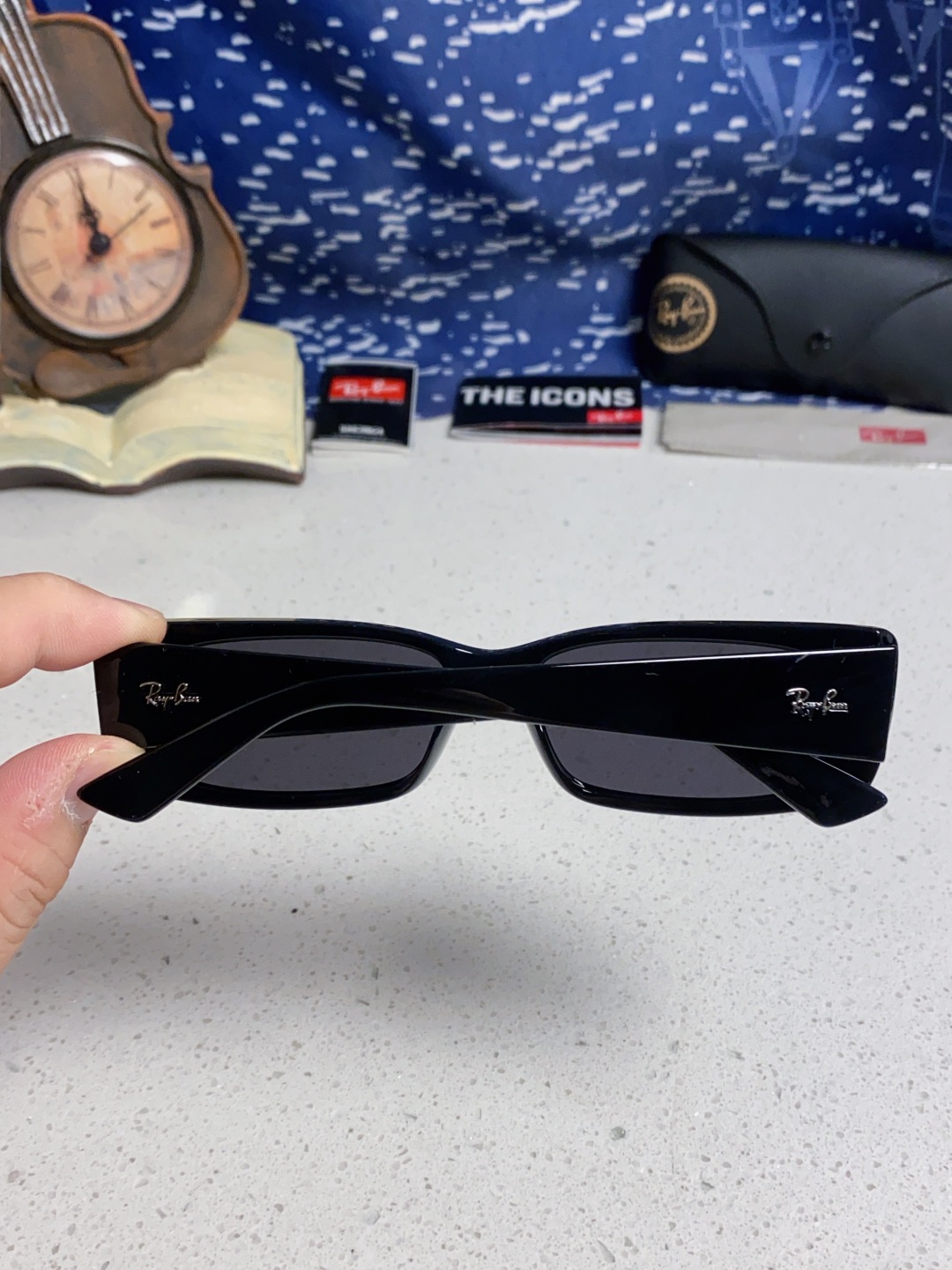 RayBan雷朋 2025新款窄框墨镜时尚太阳镜男女款方形开车眼镜 RB4425