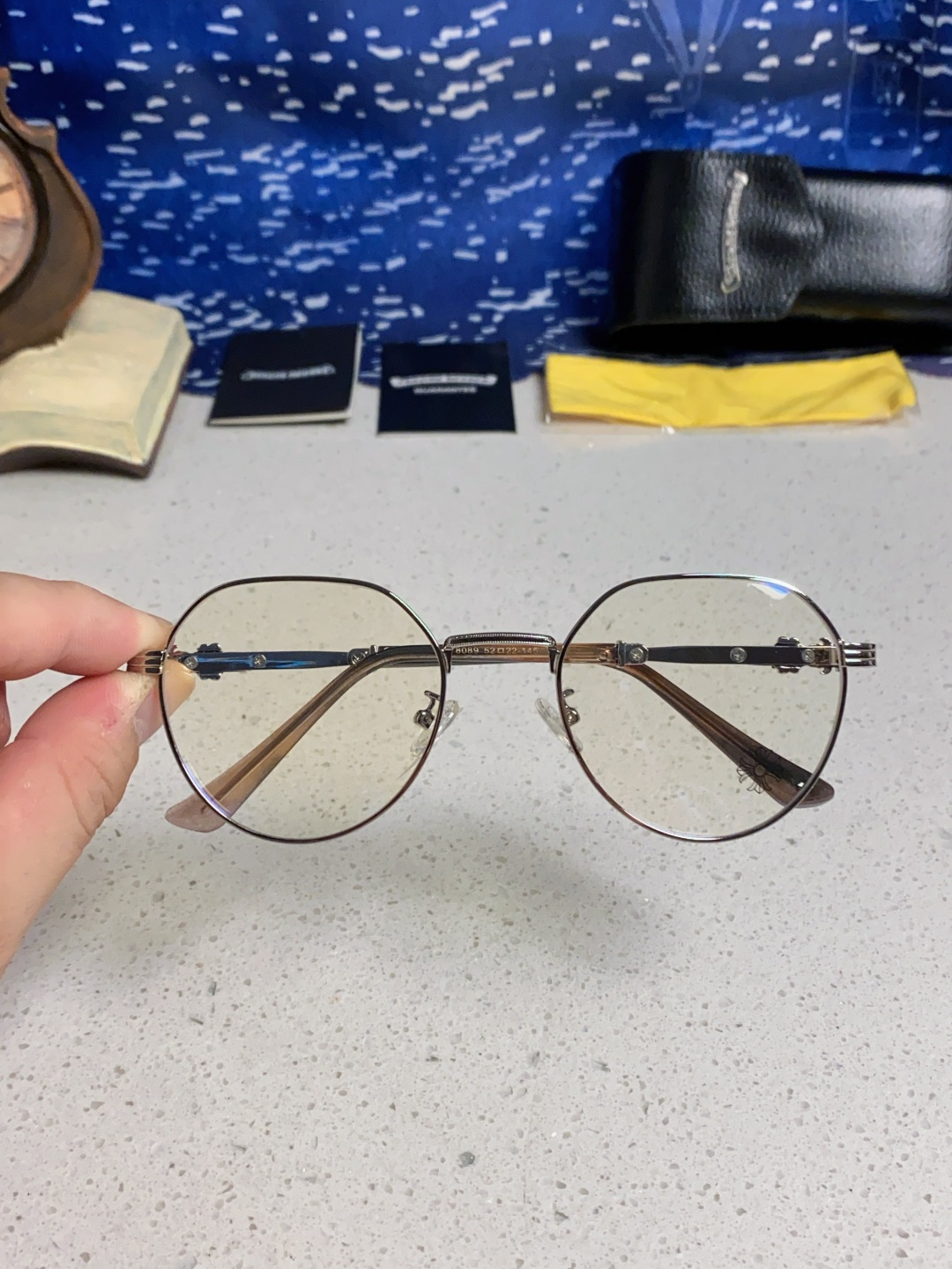 Chrome Hearts 克罗心 2025新款素颜神器眼镜框复古男女韩版潮配近视圆框大脸网红防蓝光平光