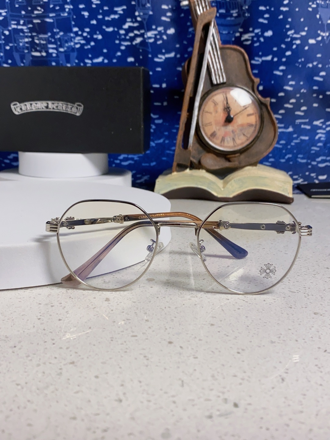 Chrome Hearts 克罗心 2025新款素颜神器眼镜框复古男女韩版潮配近视圆框大脸网红防蓝光平光