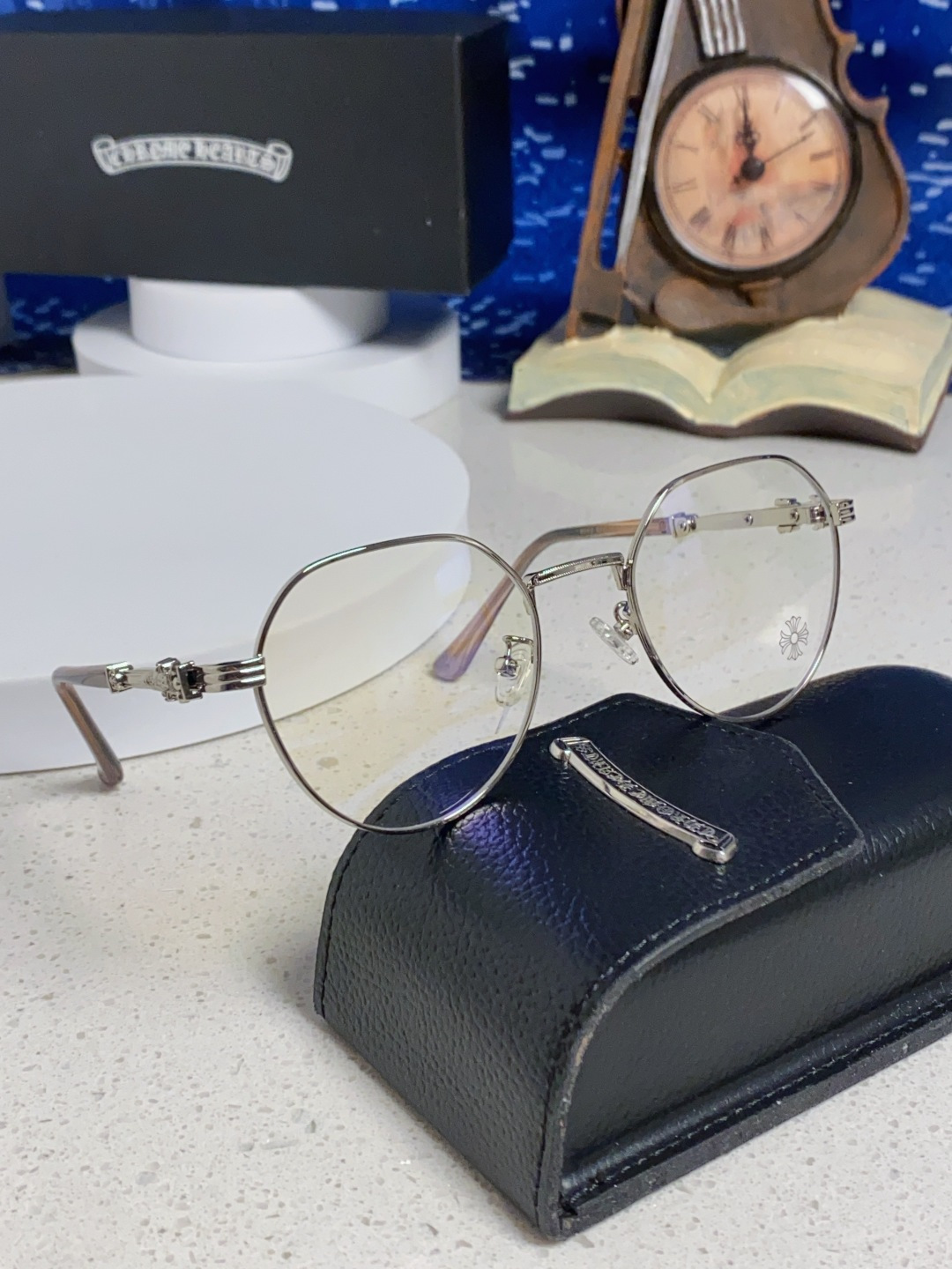 Chrome Hearts 克罗心 2025新款素颜神器眼镜框复古男女韩版潮配近视圆框大脸网红防蓝光平光