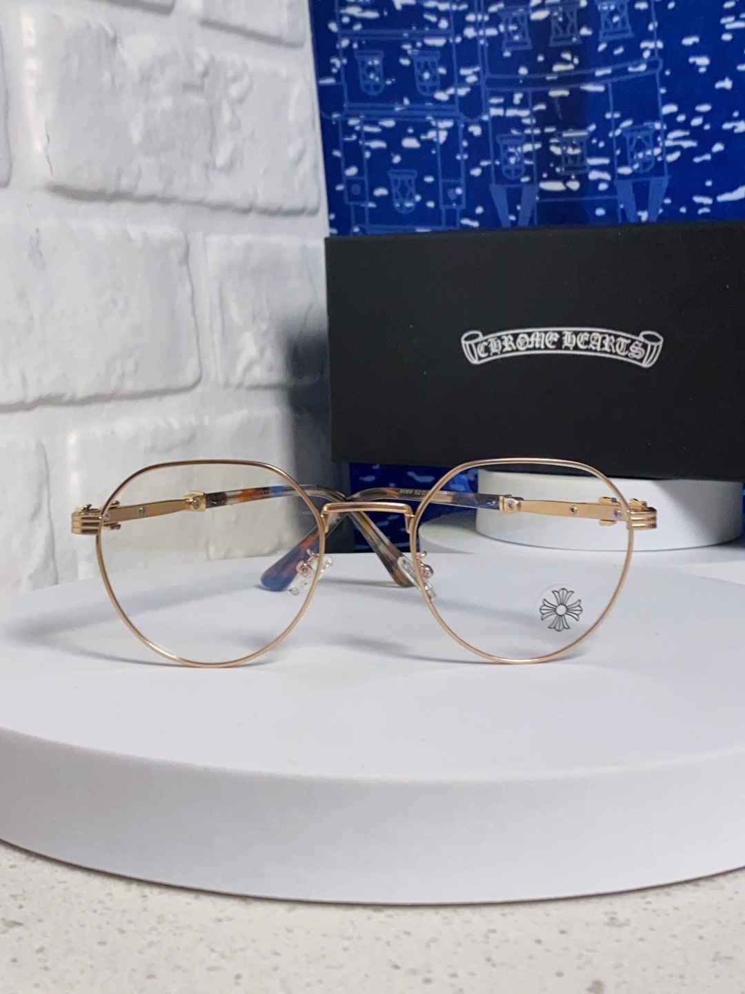 Chrome Hearts 克罗心 2025新款素颜神器眼镜框复古男女韩版潮配近视圆框大脸网红防蓝光平光