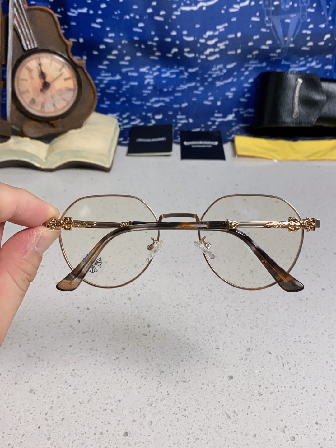 Chrome Hearts 克罗心 2025新款素颜神器眼镜框复古男女韩版潮配近视圆框大脸网红防蓝光平光