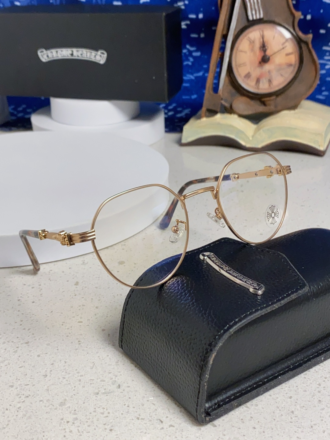 Chrome Hearts 克罗心 2025新款素颜神器眼镜框复古男女韩版潮配近视圆框大脸网红防蓝光平光