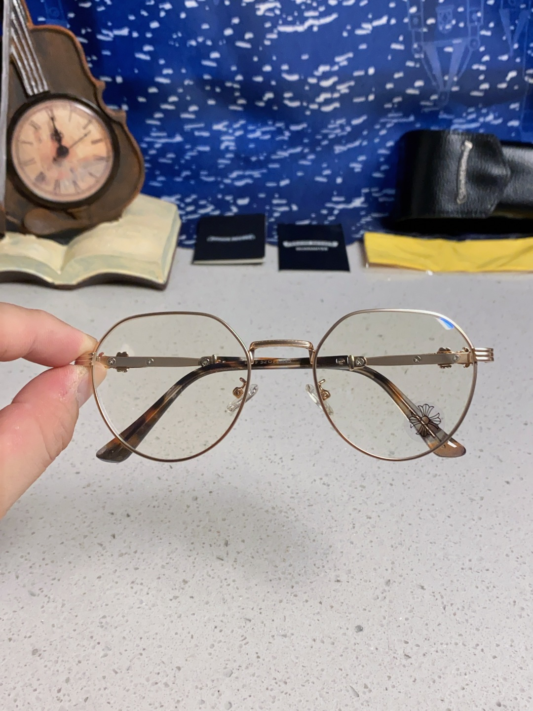 Chrome Hearts 克罗心 2025新款素颜神器眼镜框复古男女韩版潮配近视圆框大脸网红防蓝光平光