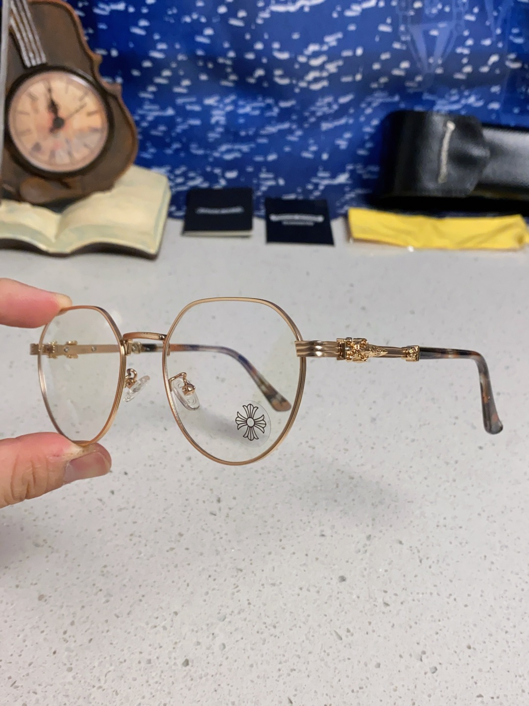 Chrome Hearts 克罗心 2025新款素颜神器眼镜框复古男女韩版潮配近视圆框大脸网红防蓝光平光