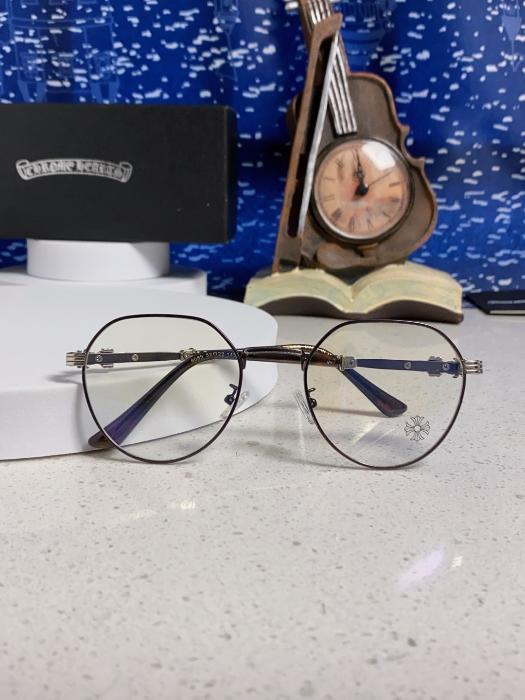 Chrome Hearts 克罗心 2025新款素颜神器眼镜框复古男女韩版潮配近视圆框大脸网红防蓝光平光