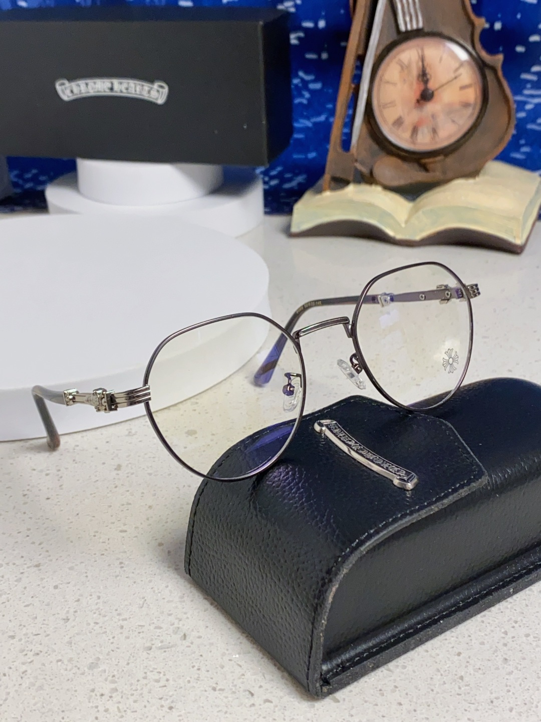 Chrome Hearts 克罗心 2025新款素颜神器眼镜框复古男女韩版潮配近视圆框大脸网红防蓝光平光