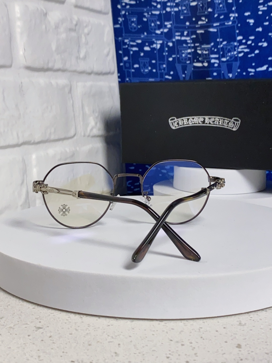 Chrome Hearts 克罗心 2025新款素颜神器眼镜框复古男女韩版潮配近视圆框大脸网红防蓝光平光