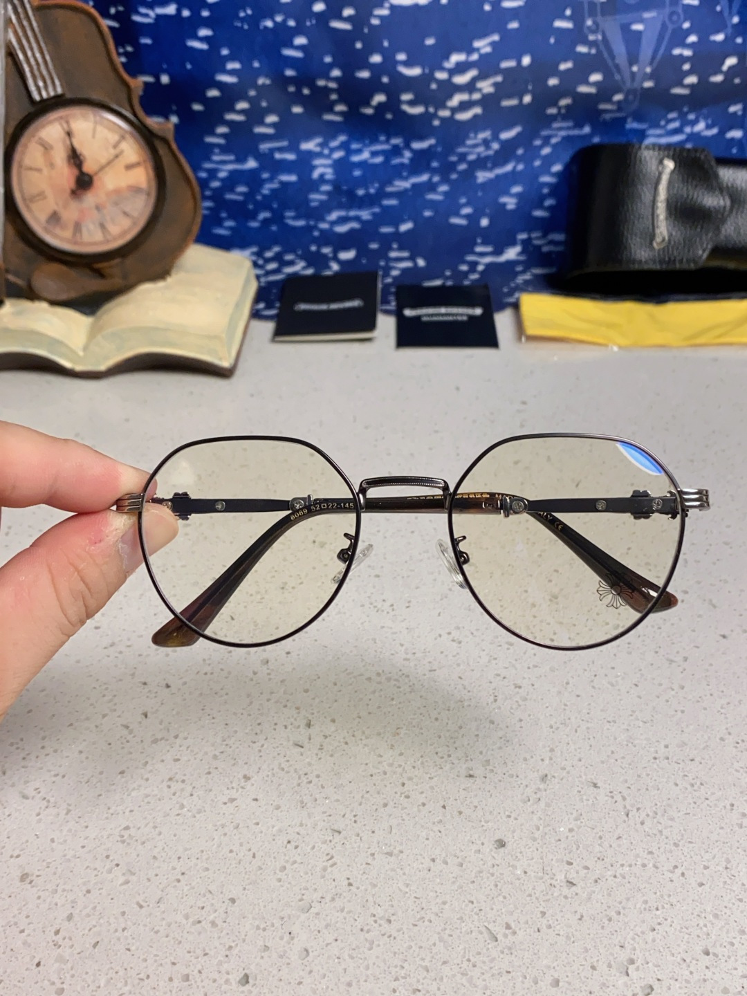 Chrome Hearts 克罗心 2025新款素颜神器眼镜框复古男女韩版潮配近视圆框大脸网红防蓝光平光