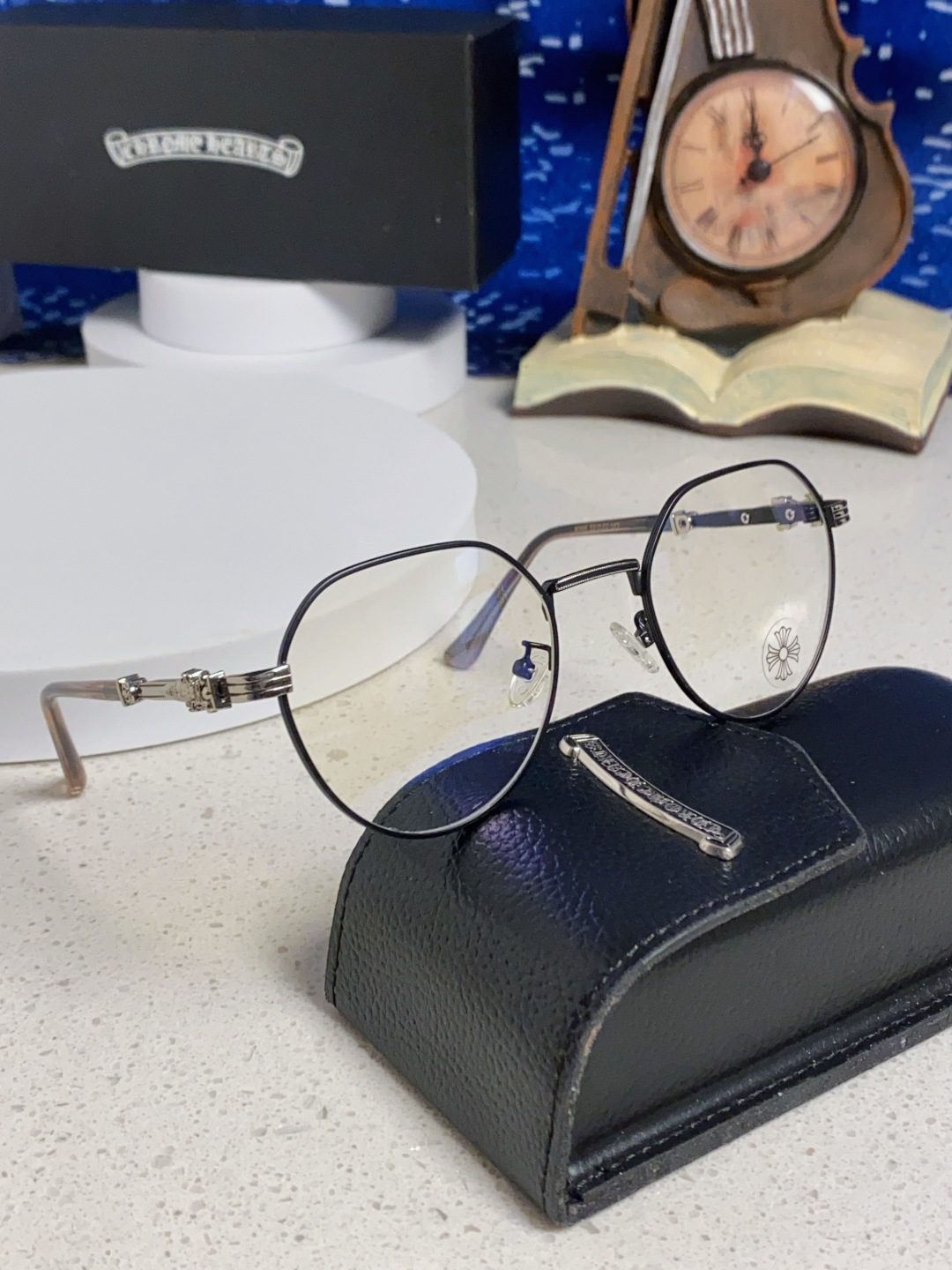 Chrome Hearts 克罗心 2025新款素颜神器眼镜框复古男女韩版潮配近视圆框大脸网红防蓝光平光