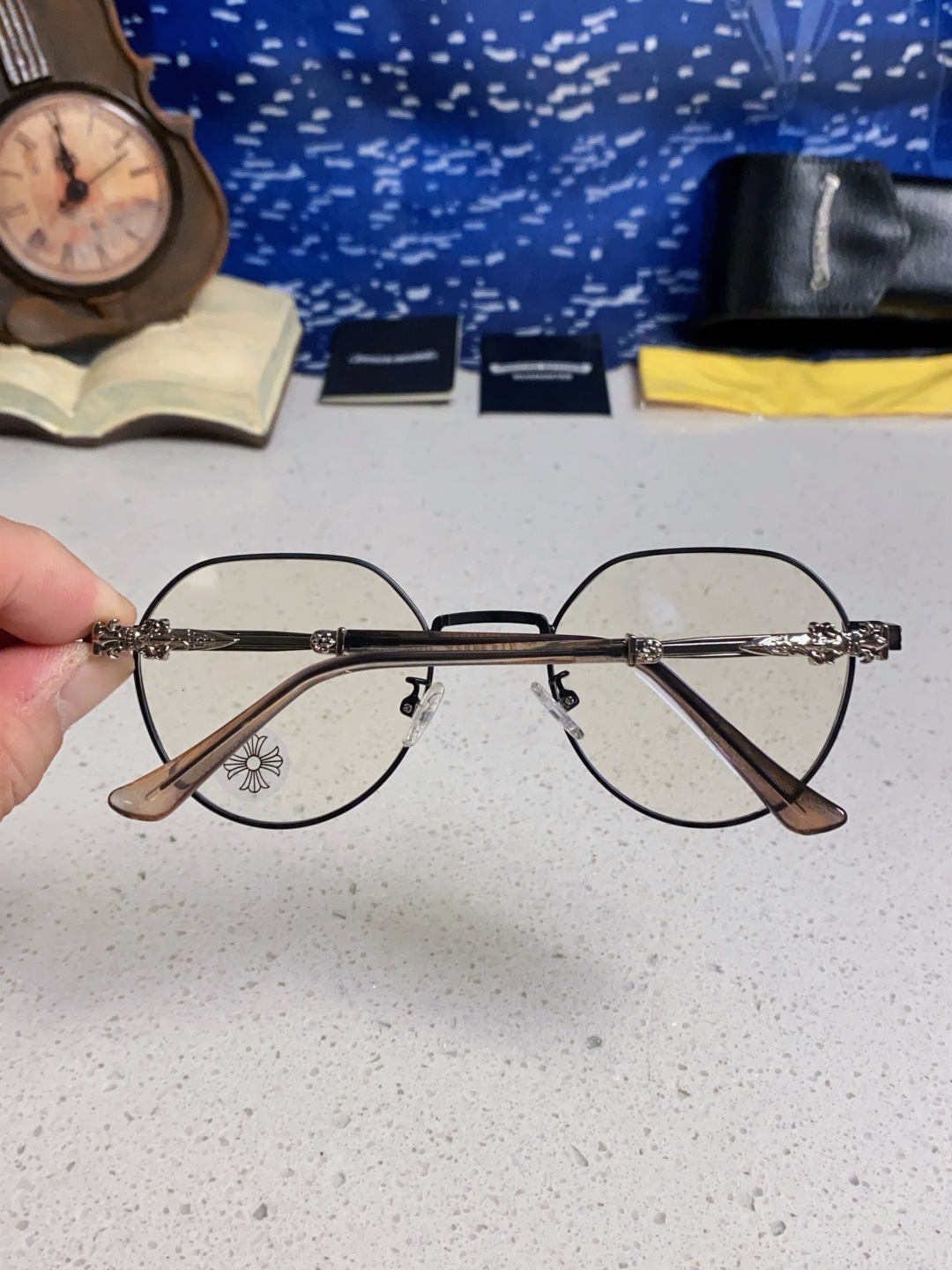 Chrome Hearts 克罗心 2025新款素颜神器眼镜框复古男女韩版潮配近视圆框大脸网红防蓝光平光