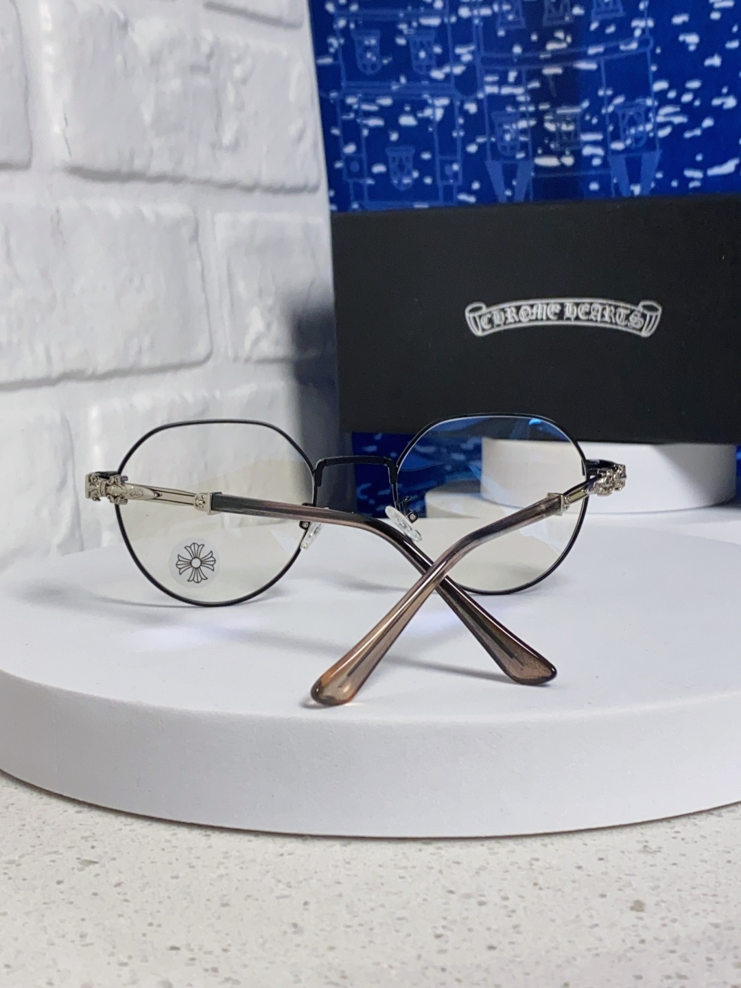 Chrome Hearts 克罗心 2025新款素颜神器眼镜框复古男女韩版潮配近视圆框大脸网红防蓝光平光