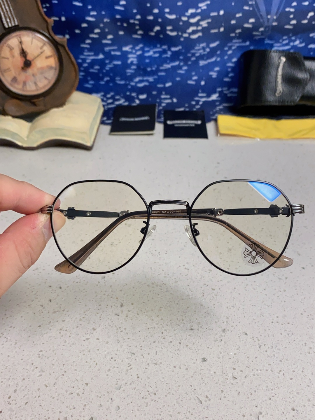 Chrome Hearts 克罗心 2025新款素颜神器眼镜框复古男女韩版潮配近视圆框大脸网红防蓝光平光