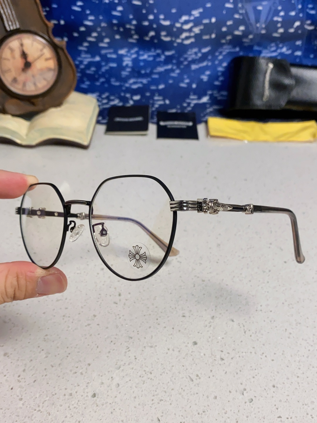 Chrome Hearts 克罗心 2025新款素颜神器眼镜框复古男女韩版潮配近视圆框大脸网红防蓝光平光