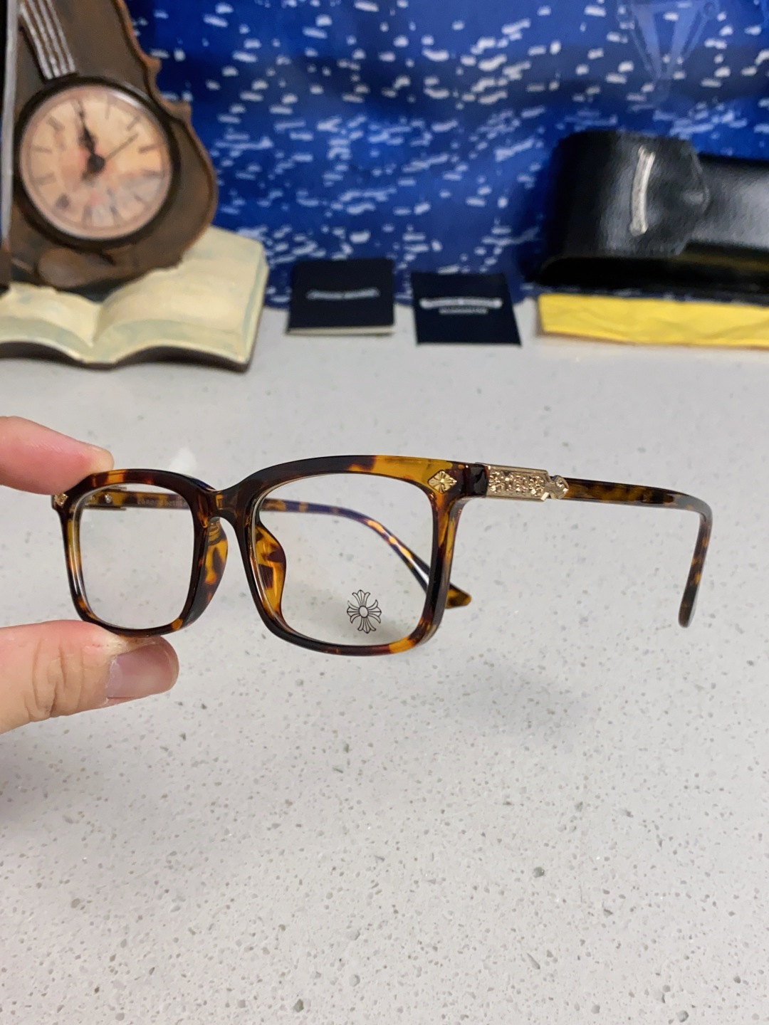 Chrome Hearts 克罗心2025新款高端潮款罗心近视眼镜框架复古男女小众素颜黑金可配度数镜片