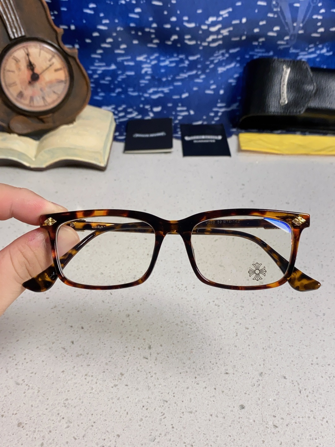 Chrome Hearts 克罗心2025新款高端潮款罗心近视眼镜框架复古男女小众素颜黑金可配度数镜片