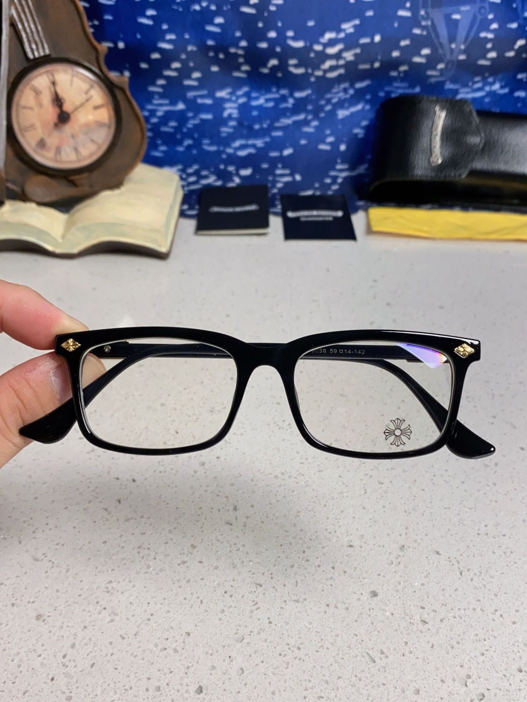 Chrome Hearts 克罗心2025新款高端潮款罗心近视眼镜框架复古男女小众素颜黑金可配度数镜片