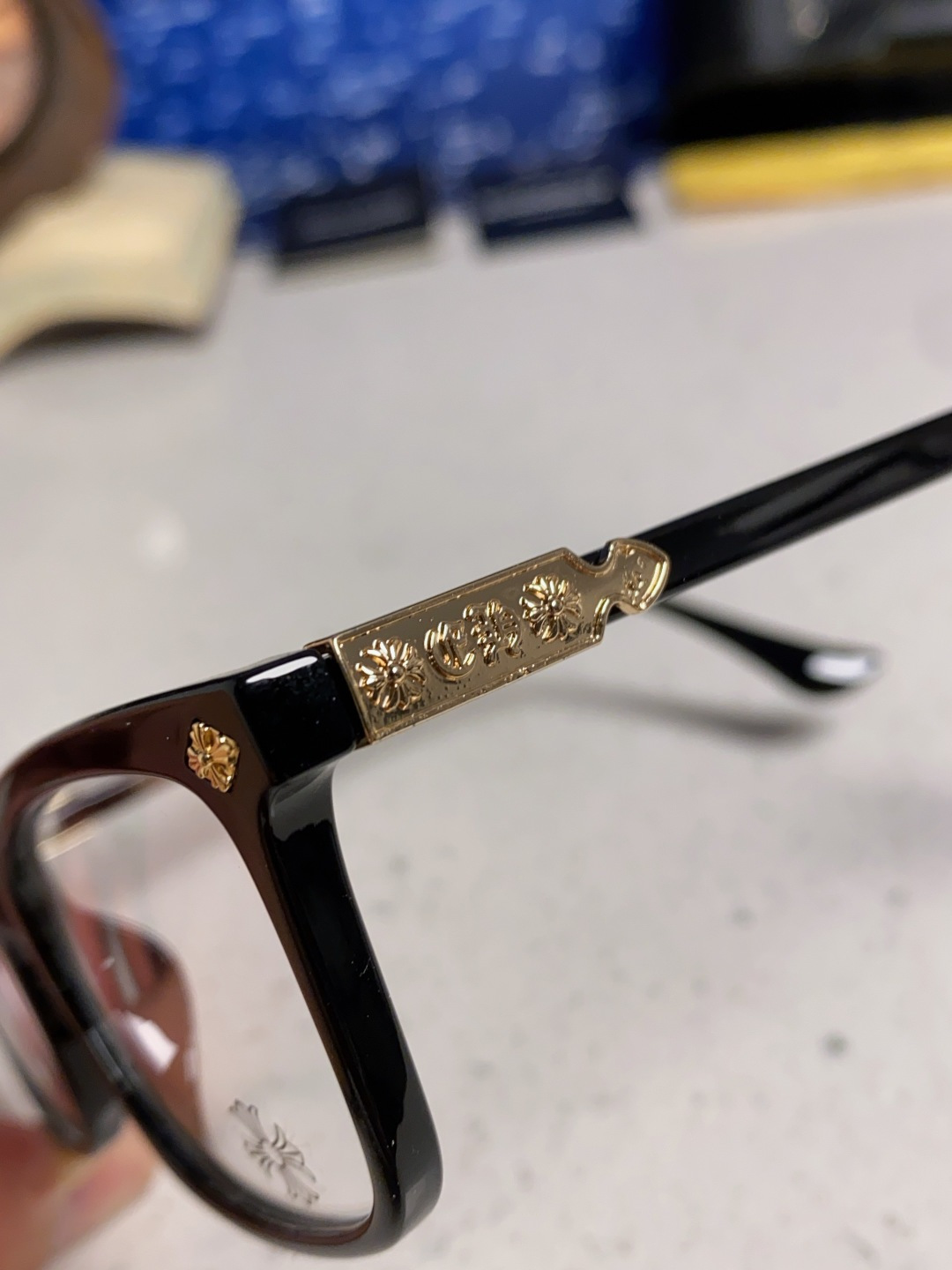 Chrome Hearts 克罗心2025新款高端潮款罗心近视眼镜框架复古男女小众素颜黑金可配度数镜片