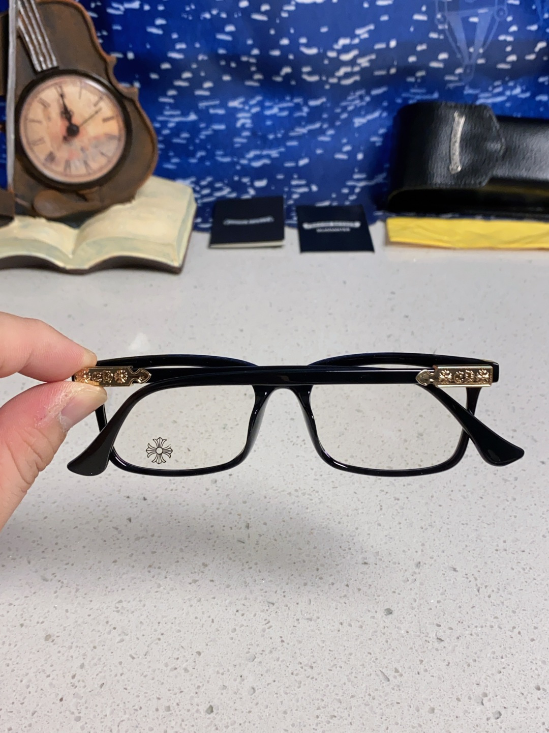 Chrome Hearts 克罗心2025新款高端潮款罗心近视眼镜框架复古男女小众素颜黑金可配度数镜片