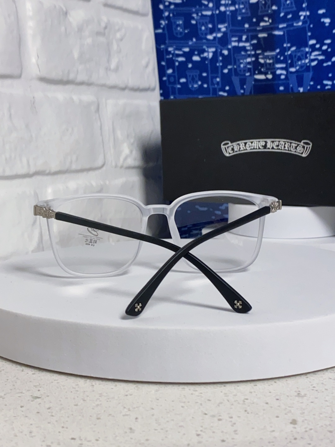 Chrome Hearts 克罗心 2025韩版黑框防蓝光眼镜男女个性可配近视度数素颜平光眼镜架星星装饰