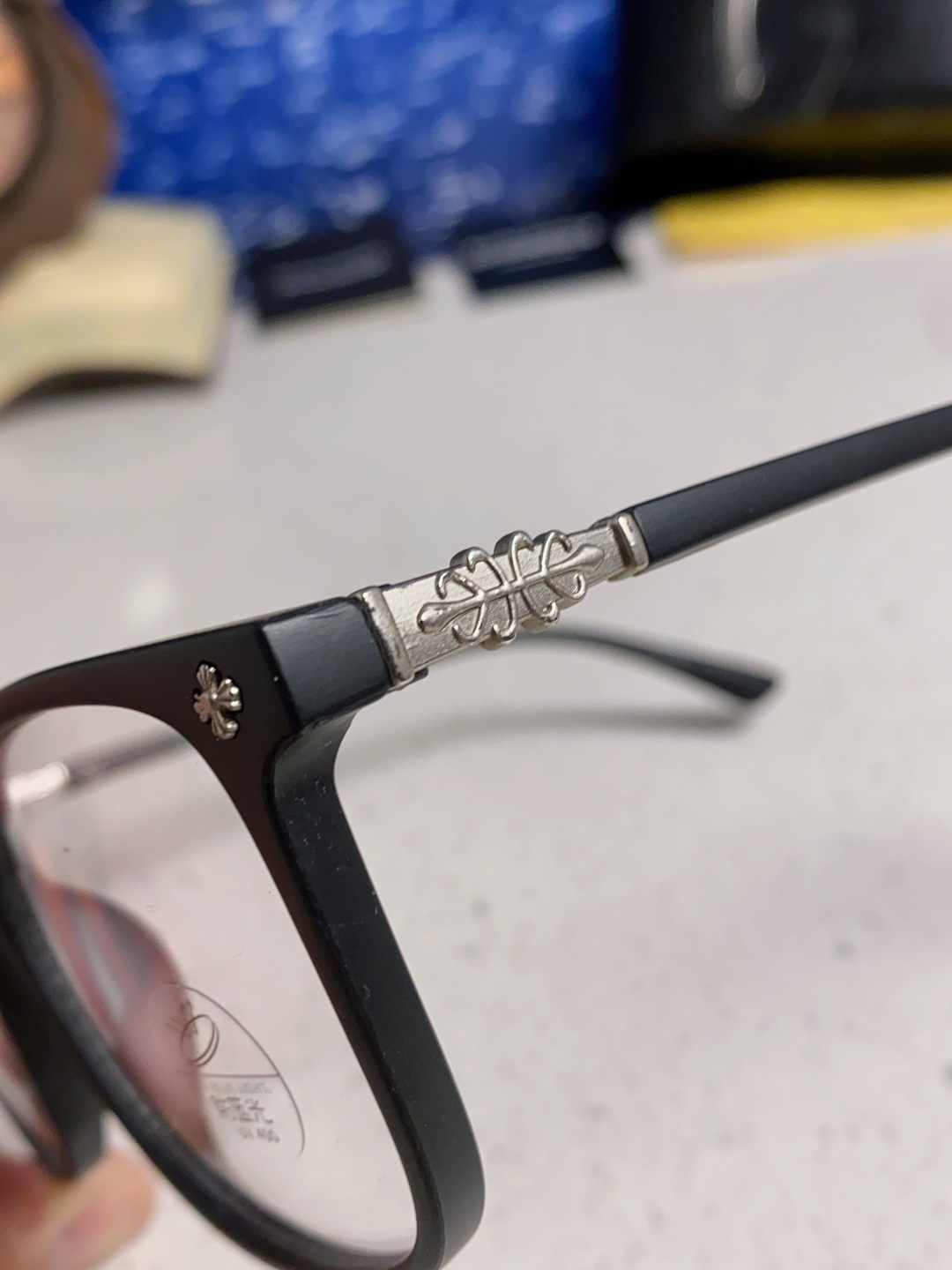 Chrome Hearts 克罗心 2025韩版黑框防蓝光眼镜男女个性可配近视度数素颜平光眼镜架星星装饰