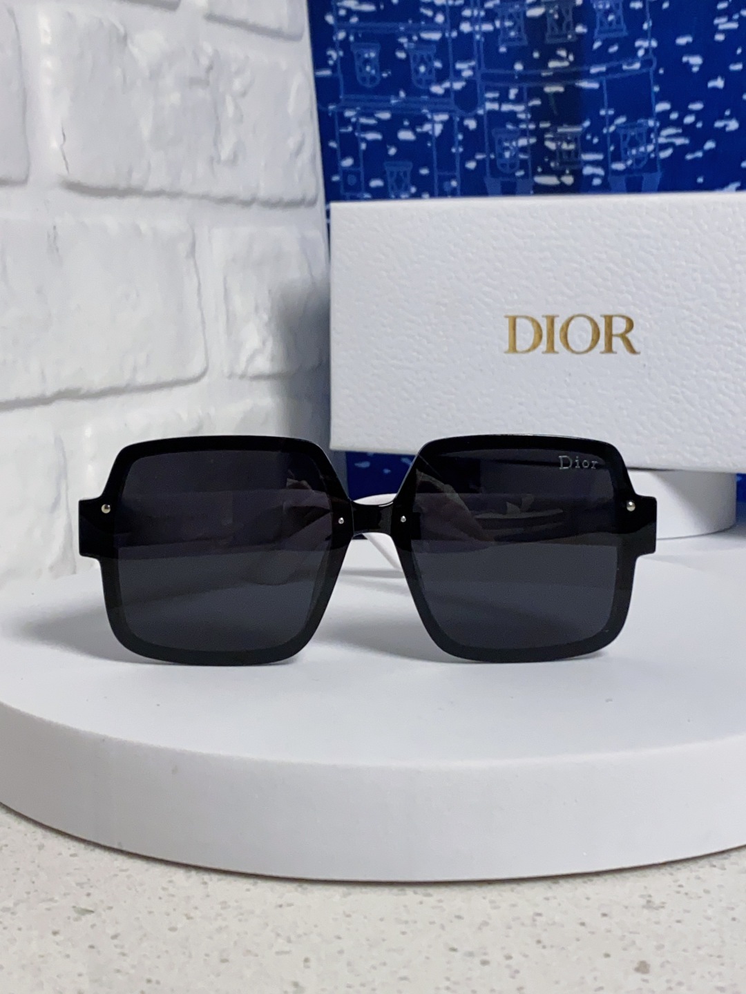 Dior迪奥 2025新款韩版网红方形大框墨镜男女高级感ins潮大脸显瘦防紫外线太阳镜
