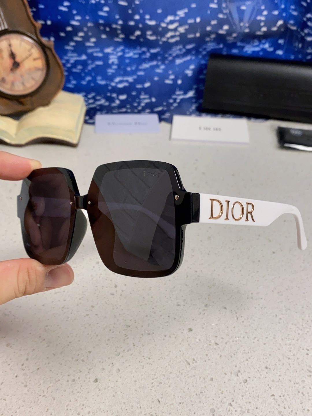 Dior迪奥 2025新款韩版网红方形大框墨镜男女高级感ins潮大脸显瘦防紫外线太阳镜