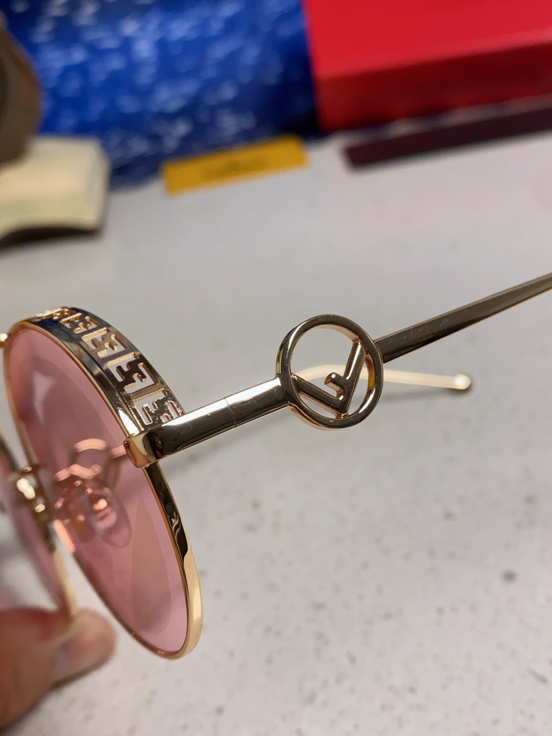 Fendi芬迪 2025新款赛博朋克未来感双梁圆形窄框墨镜男女潮人小脸显瘦嘻哈太阳眼镜