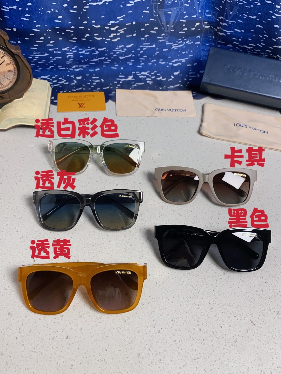 LouisVuitton路易威登 复古方形大框墨镜女款LV 2025新款高级感防晒旅游拍照太阳眼镜