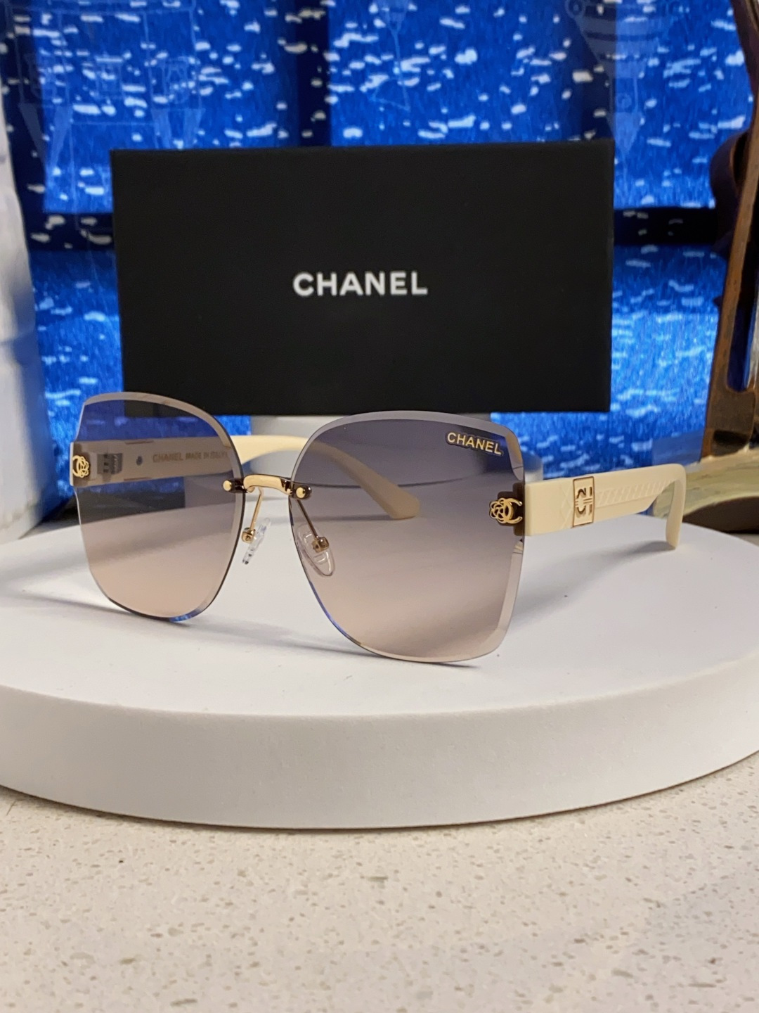 Chanel香奈儿 2025新款轻奢太阳镜经典圆框女士墨镜防紫外线偏光镜遮阳气质大脸