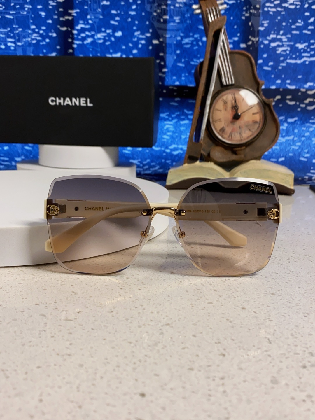 Chanel香奈儿 2025新款轻奢太阳镜经典圆框女士墨镜防紫外线偏光镜遮阳气质大脸