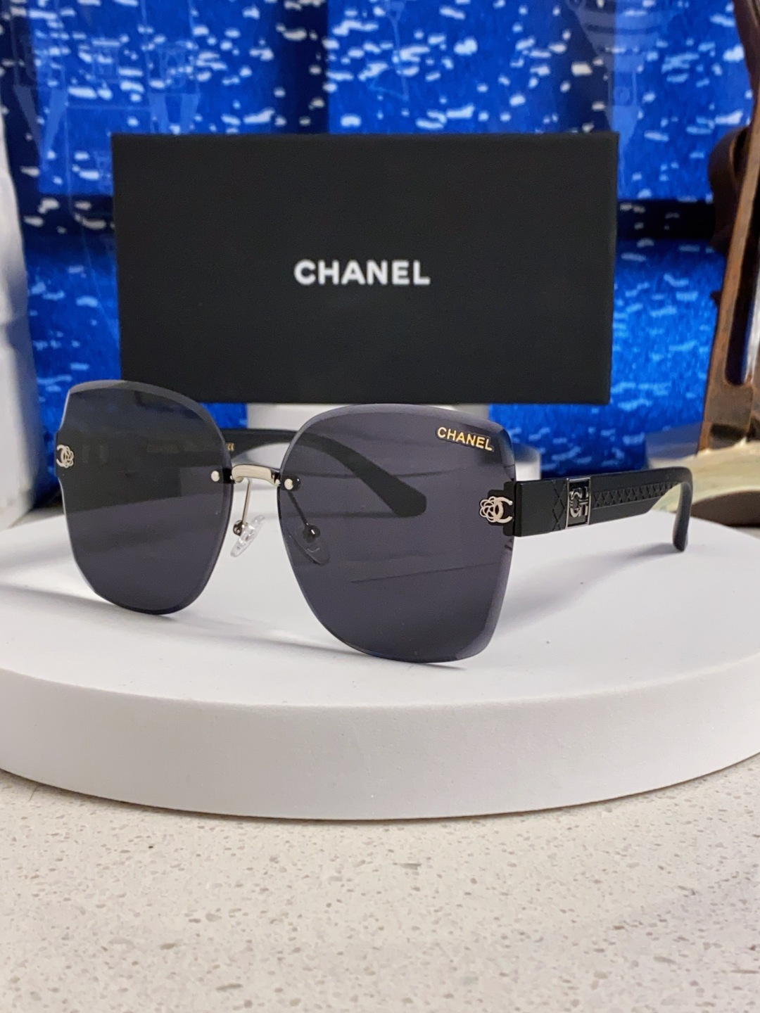 Chanel香奈儿 2025新款轻奢太阳镜经典圆框女士墨镜防紫外线偏光镜遮阳气质大脸