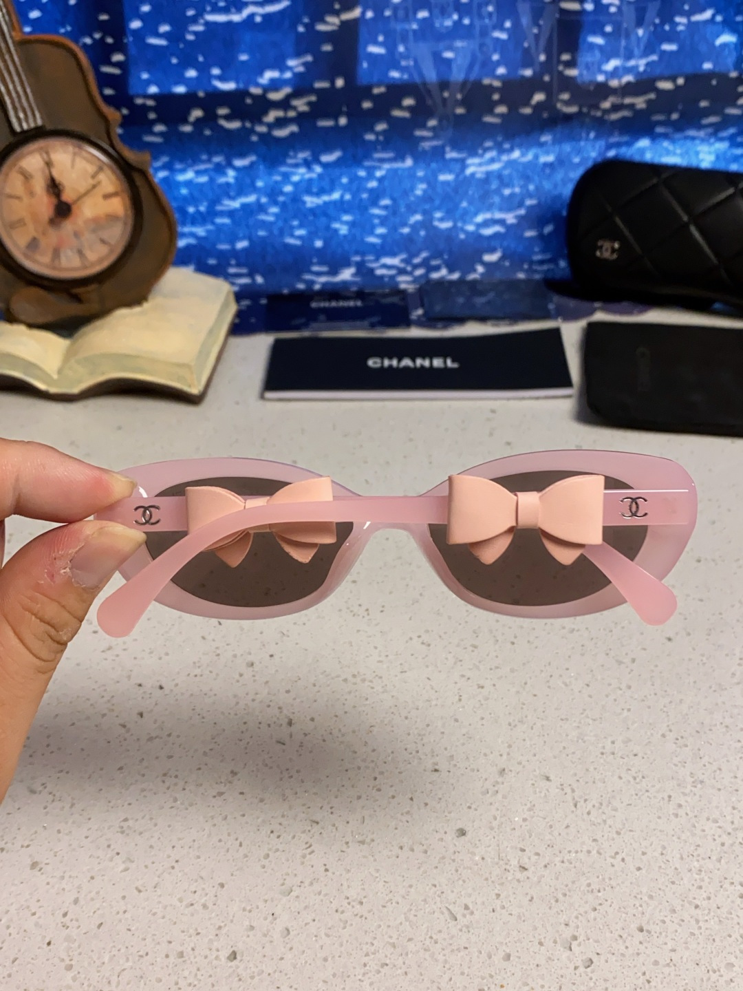 Chanel香奈儿 2025新款辛芷蕾同款墨镜高级版韩版可拆卸蝴蝶结防晒猫眼小香太阳眼镜CH9181