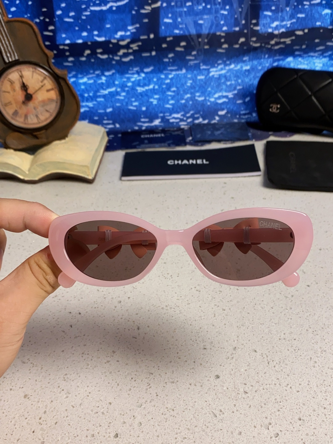 Chanel香奈儿 2025新款辛芷蕾同款墨镜高级版韩版可拆卸蝴蝶结防晒猫眼小香太阳眼镜CH9181