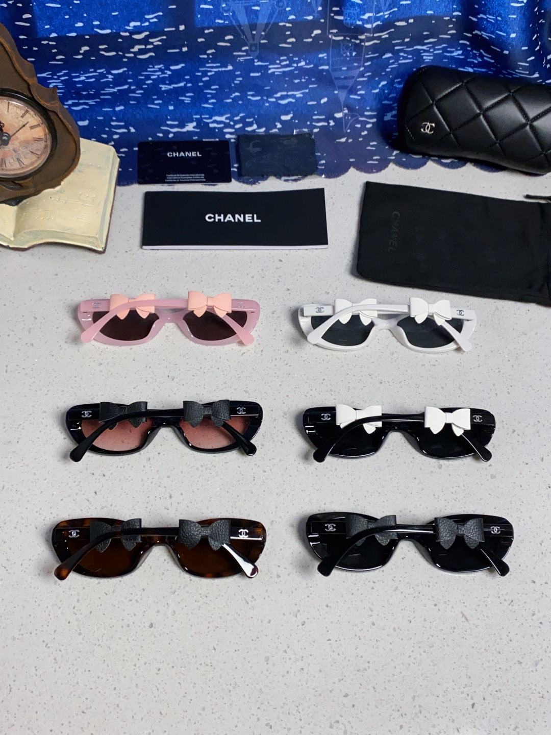 Chanel香奈儿 2025新款辛芷蕾同款墨镜高级版韩版可拆卸蝴蝶结防晒猫眼小香太阳眼镜CH9181