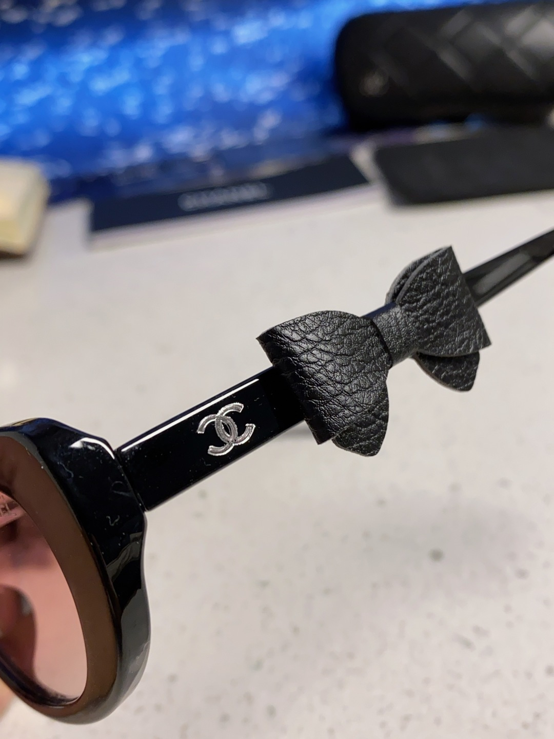 Chanel香奈儿 2025新款辛芷蕾同款墨镜高级版韩版可拆卸蝴蝶结防晒猫眼小香太阳眼镜CH9181