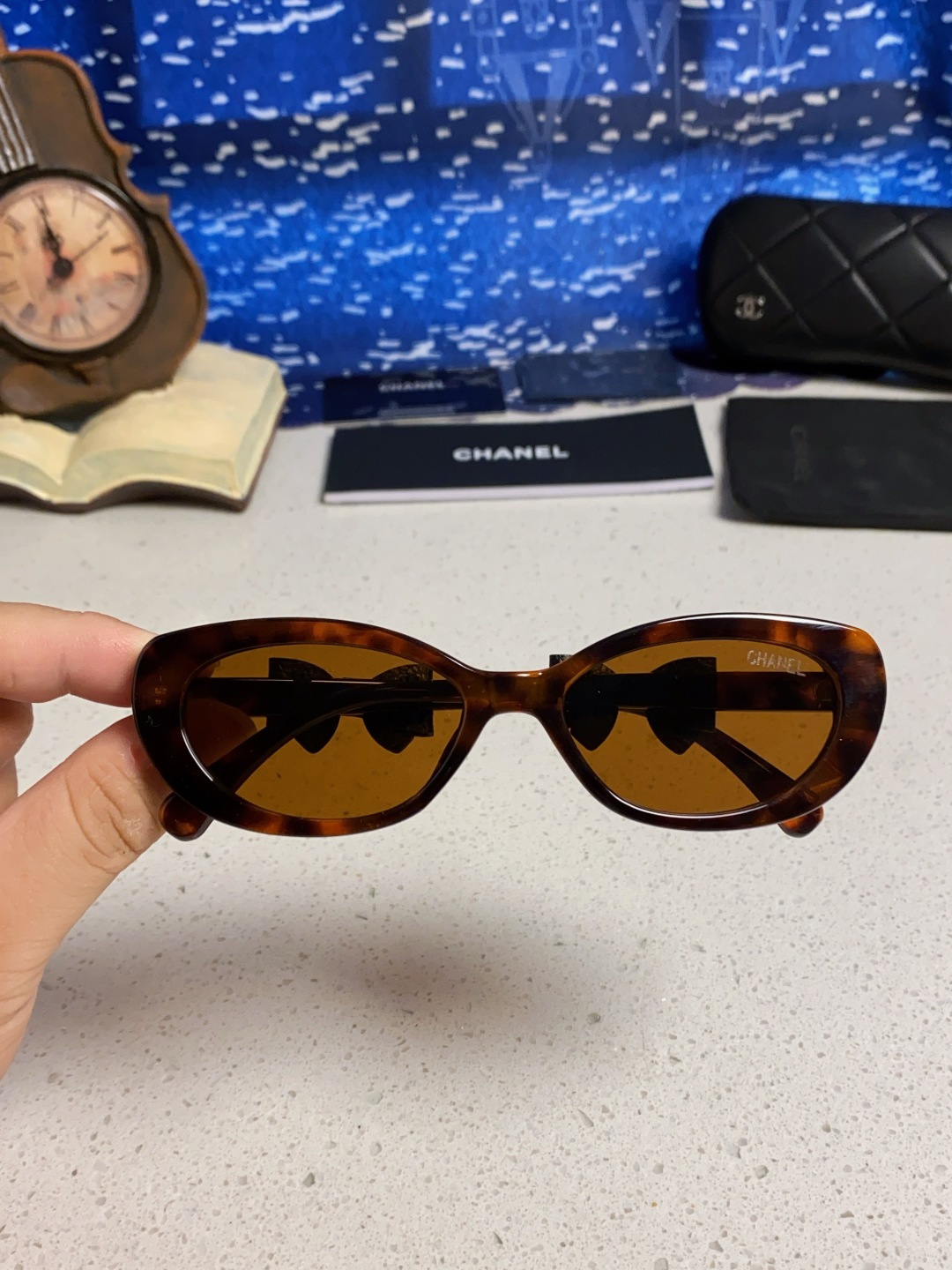 Chanel香奈儿 2025新款辛芷蕾同款墨镜高级版韩版可拆卸蝴蝶结防晒猫眼小香太阳眼镜CH9181