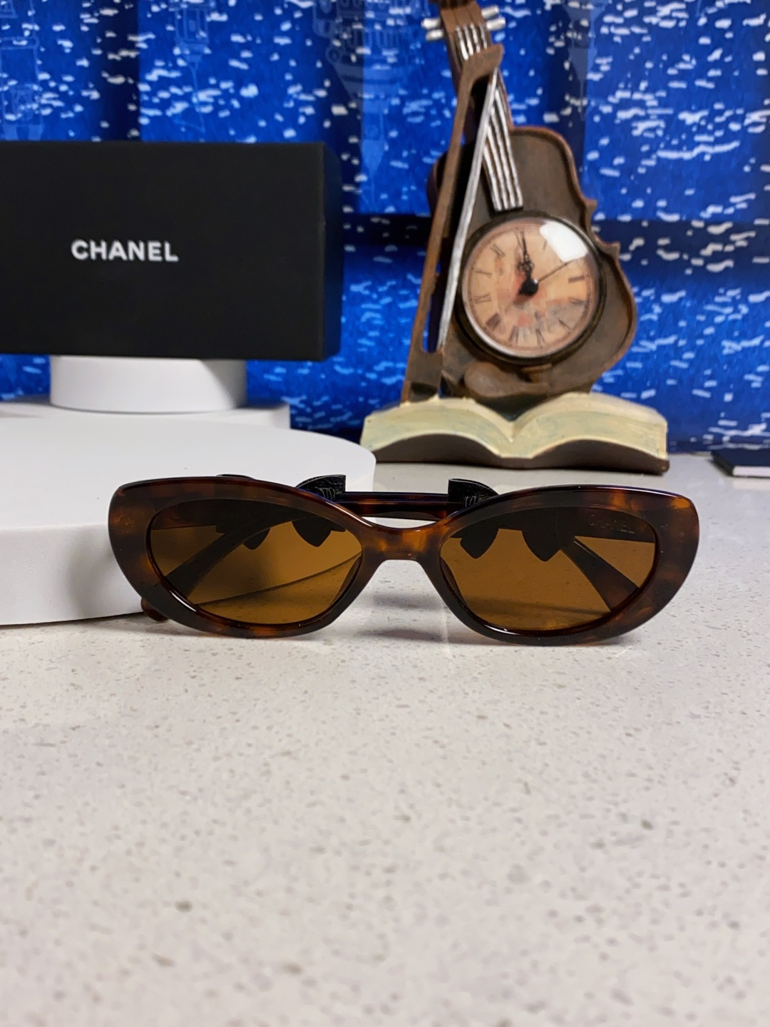 Chanel香奈儿 2025新款辛芷蕾同款墨镜高级版韩版可拆卸蝴蝶结防晒猫眼小香太阳眼镜CH9181