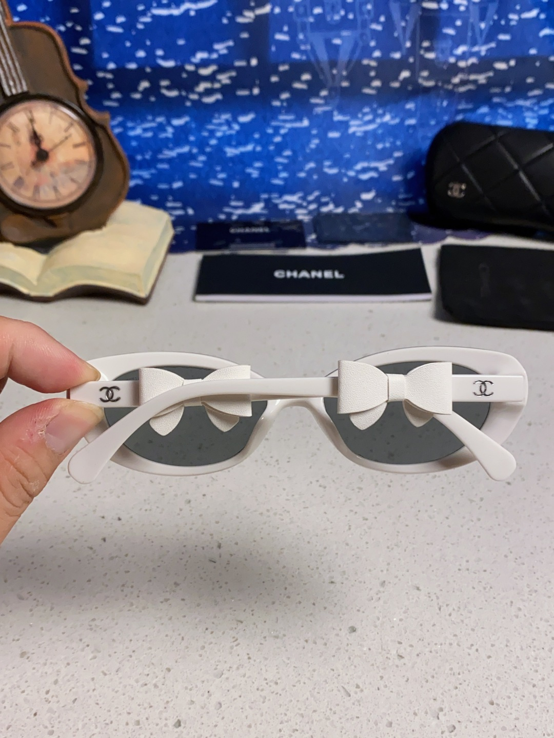 Chanel香奈儿 2025新款辛芷蕾同款墨镜高级版韩版可拆卸蝴蝶结防晒猫眼小香太阳眼镜CH9181
